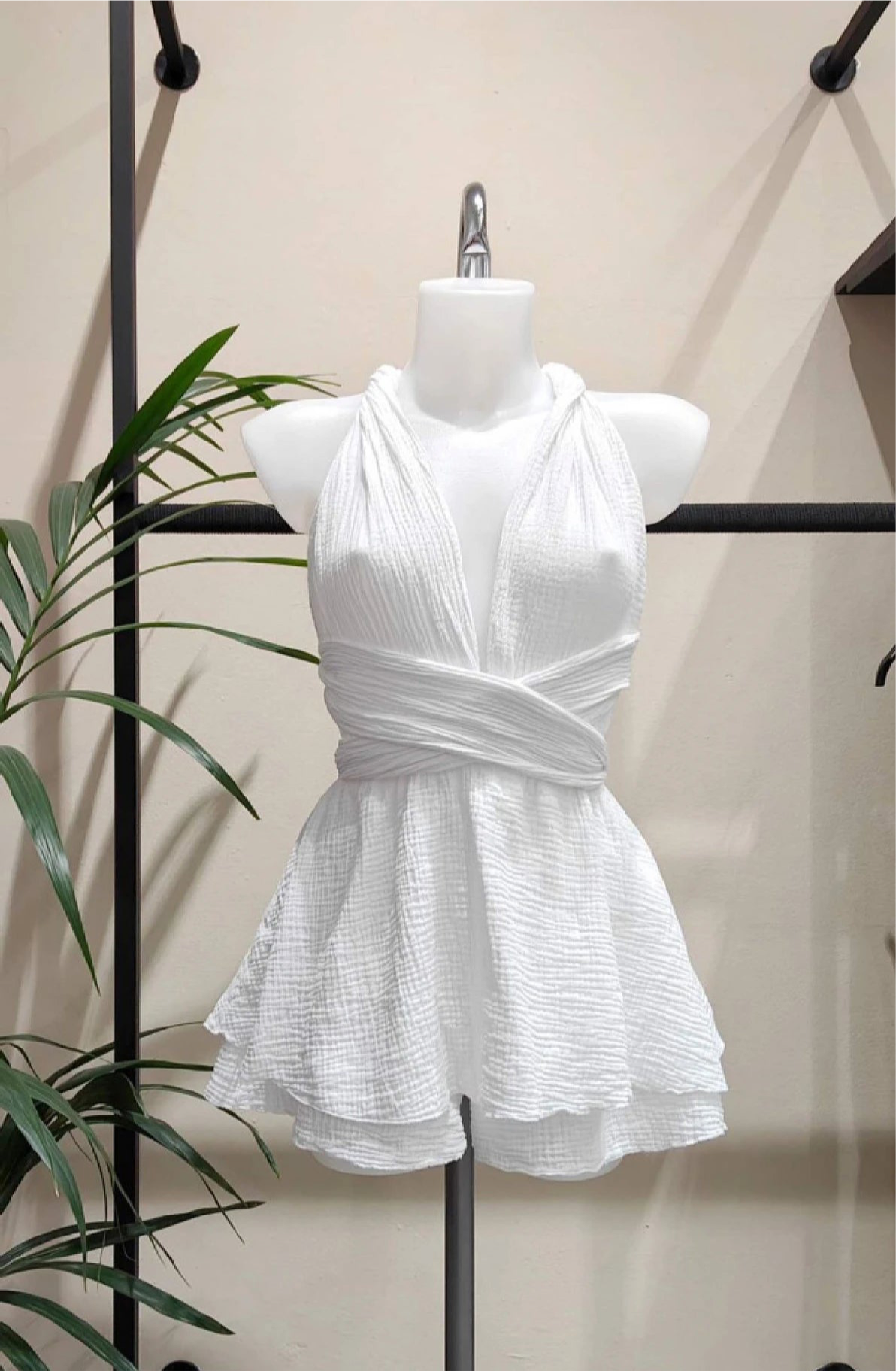 Versatile White Short Dress