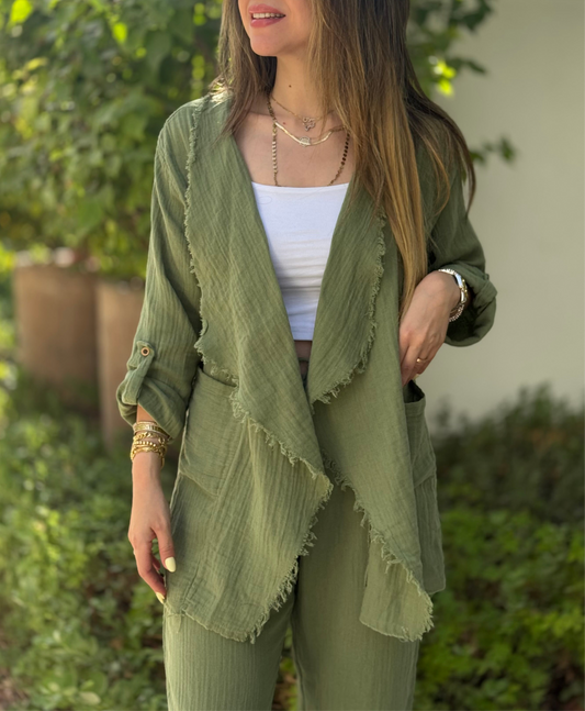 Frayed Olive Green Set