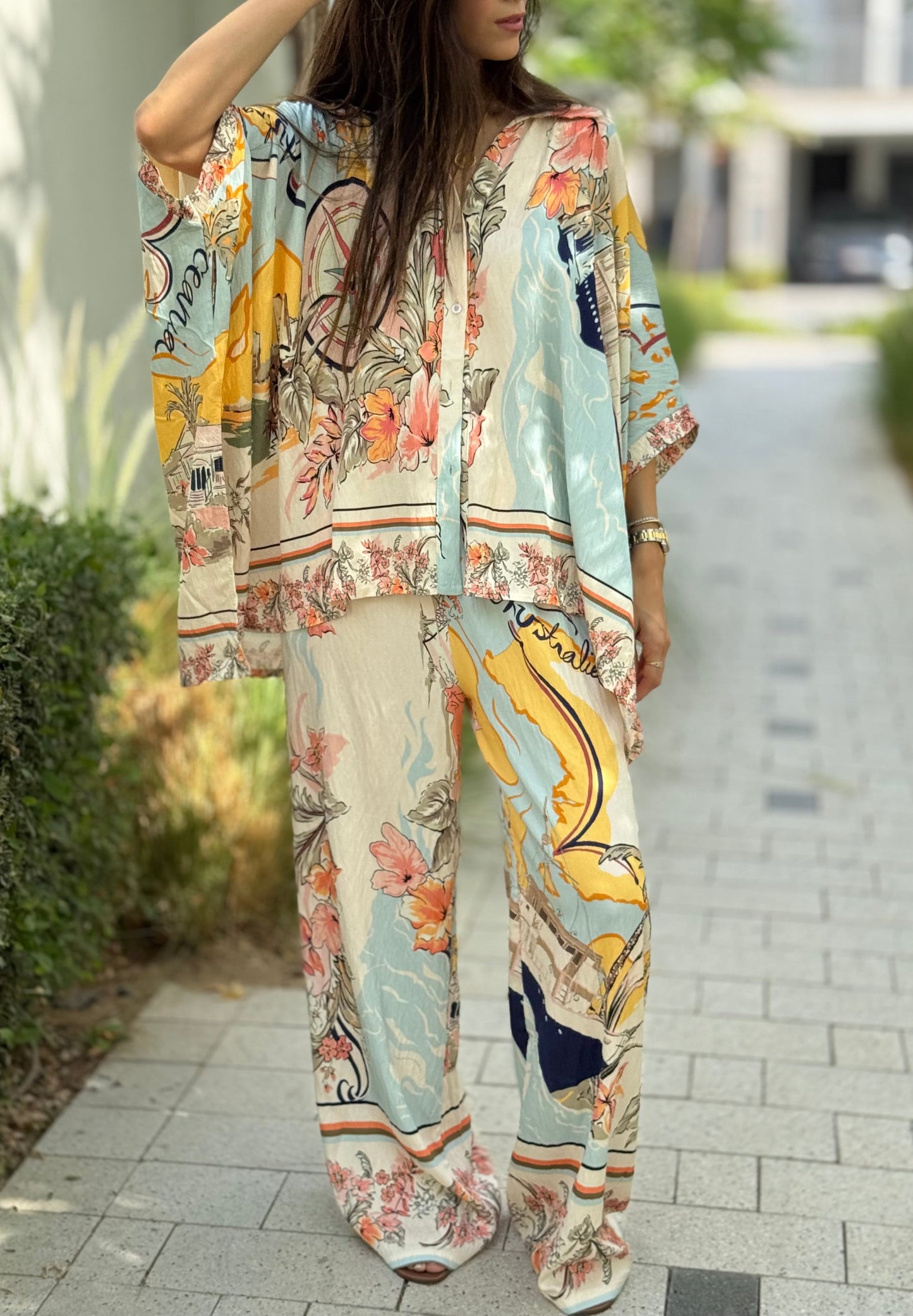 Nautical Print Two-Piece Set