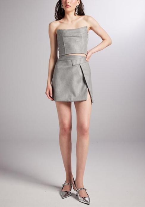 Shimmering Striped Two-Piece Set