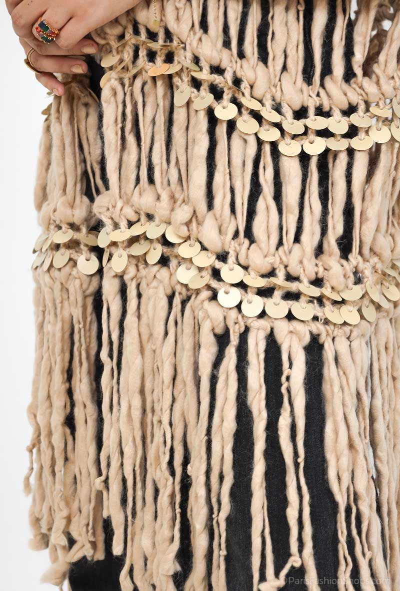 Fringed Sequin Vest