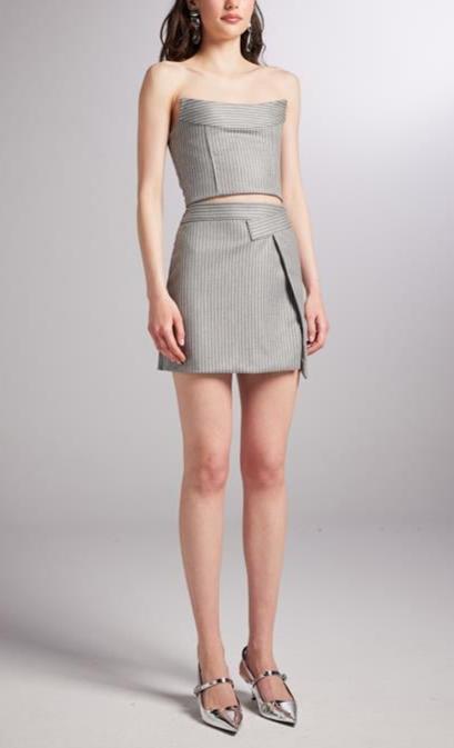 Shimmering Striped Two-Piece Set