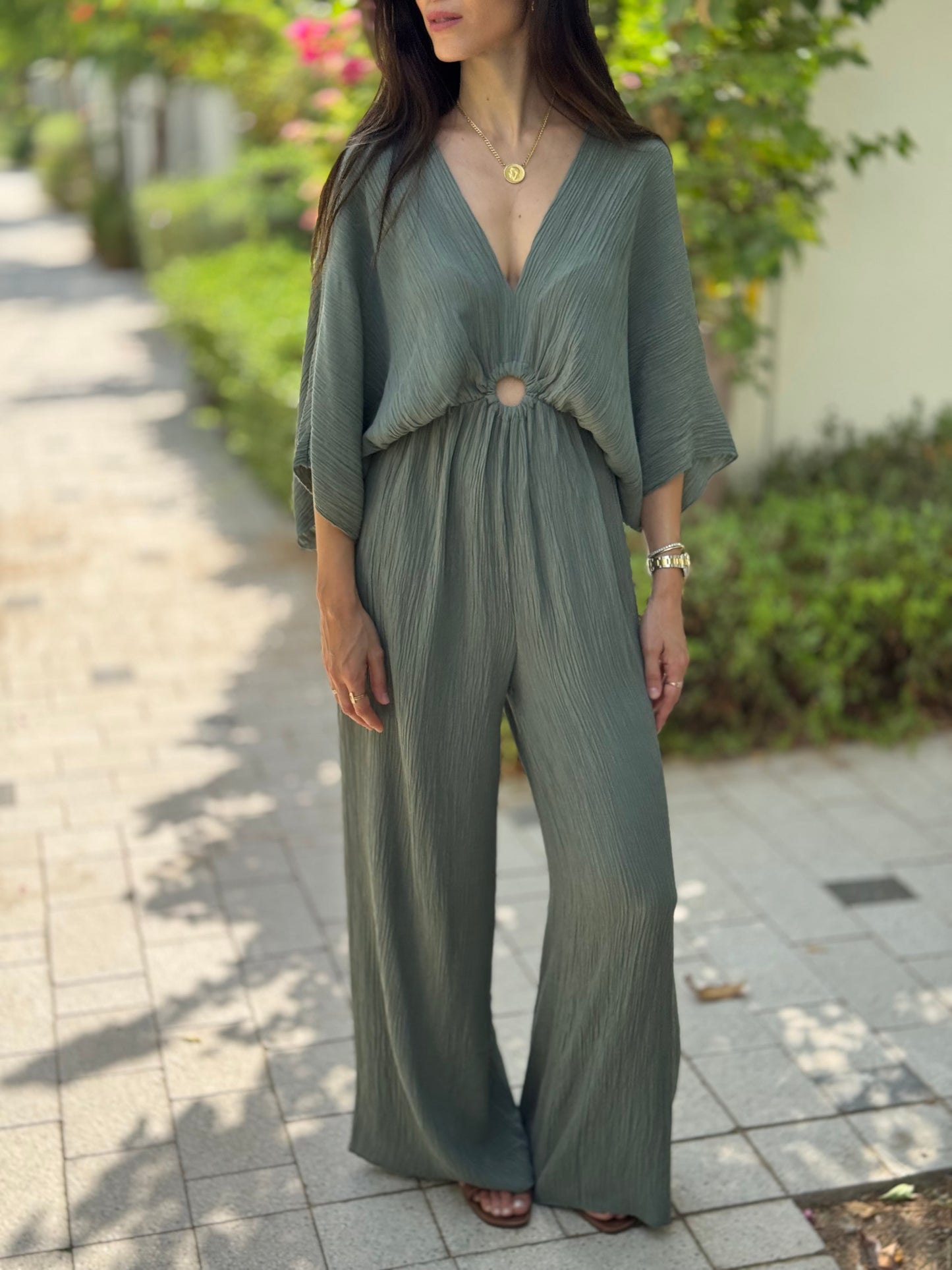 Ring Khaki Jumpsuit