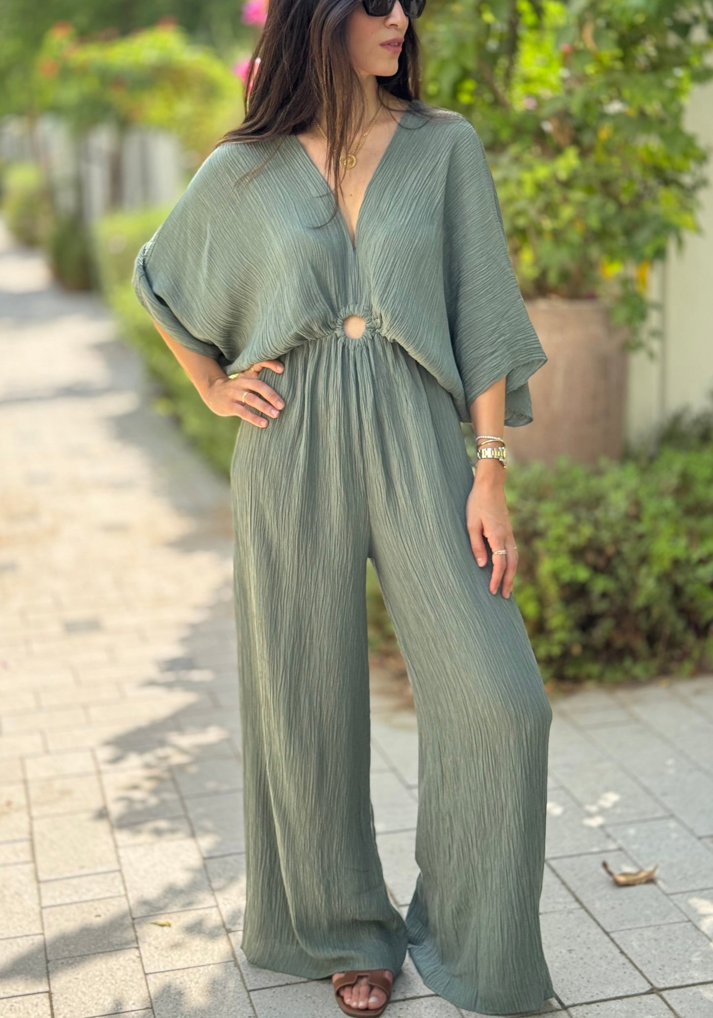Ring Khaki Jumpsuit