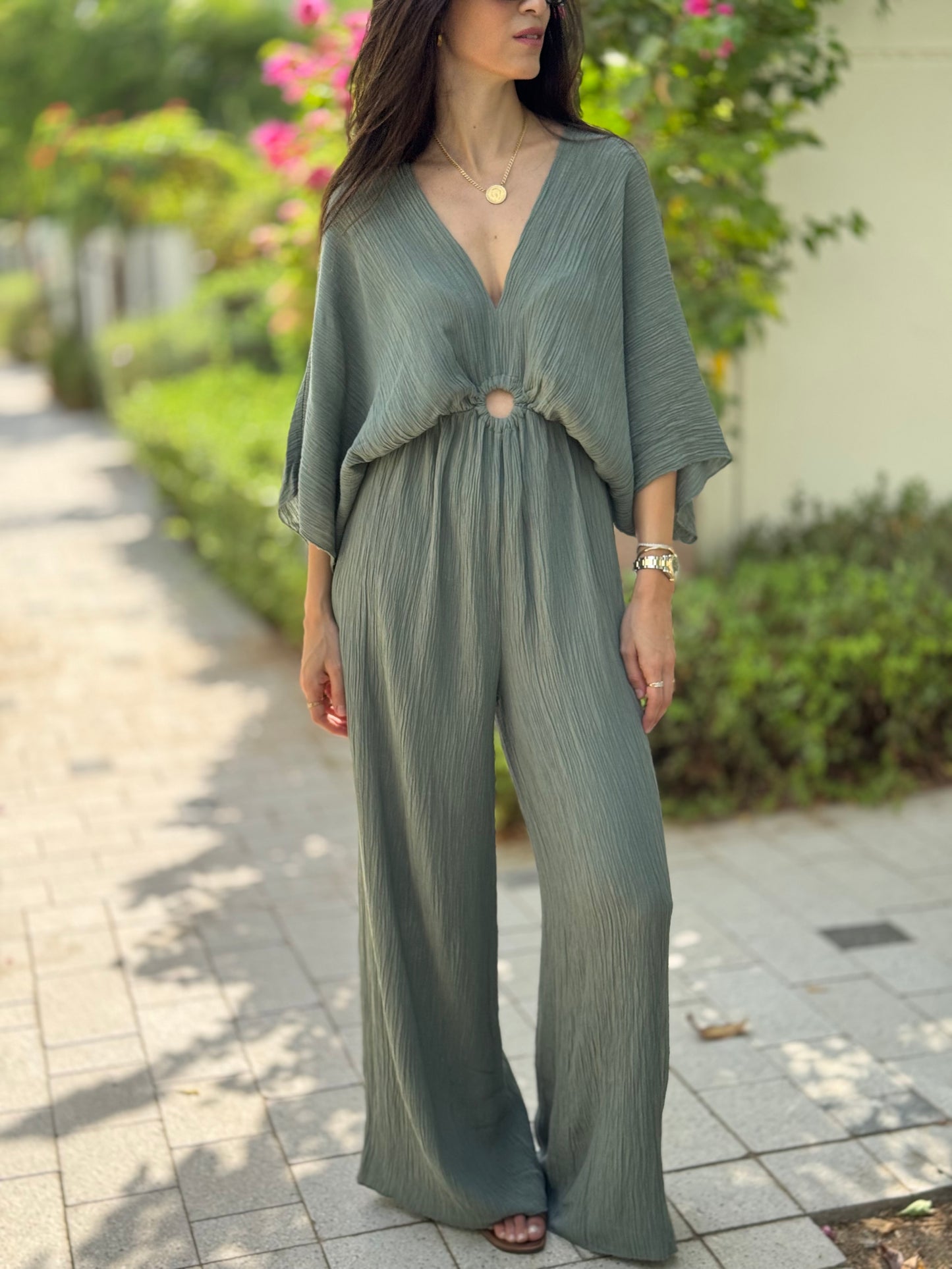 Ring Khaki Jumpsuit