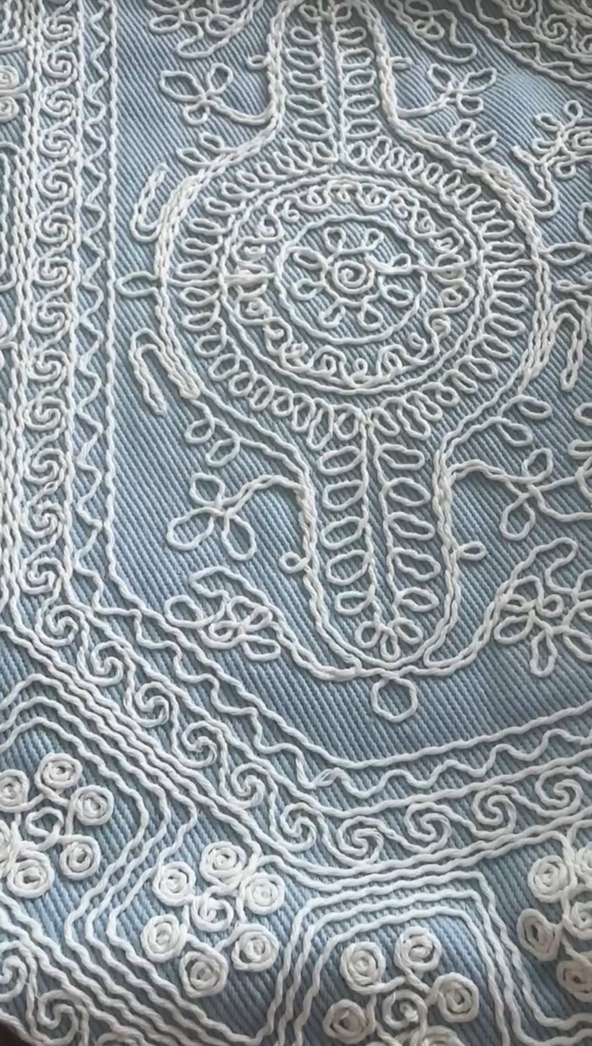 Embroidered Blue Vest