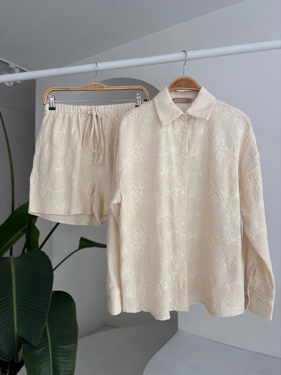 Ivory Embroidered Set