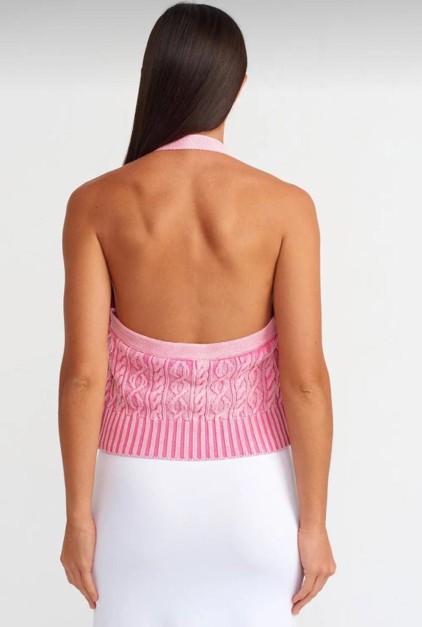 Washed Pink Knitted vest