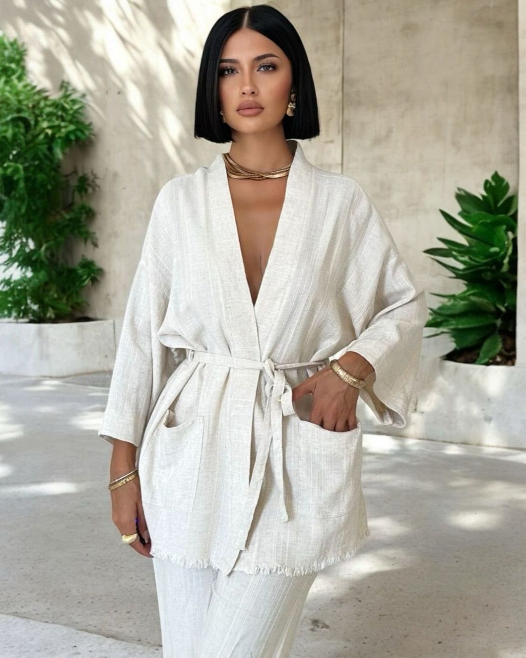 Ivory Kimono Set