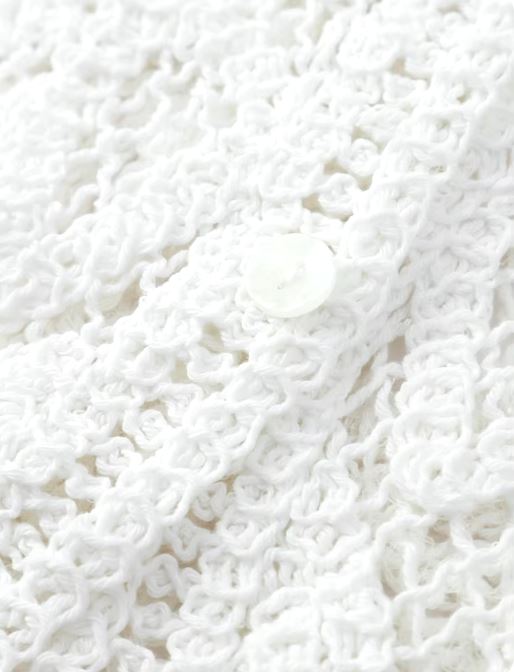 White Crochet Pants Set