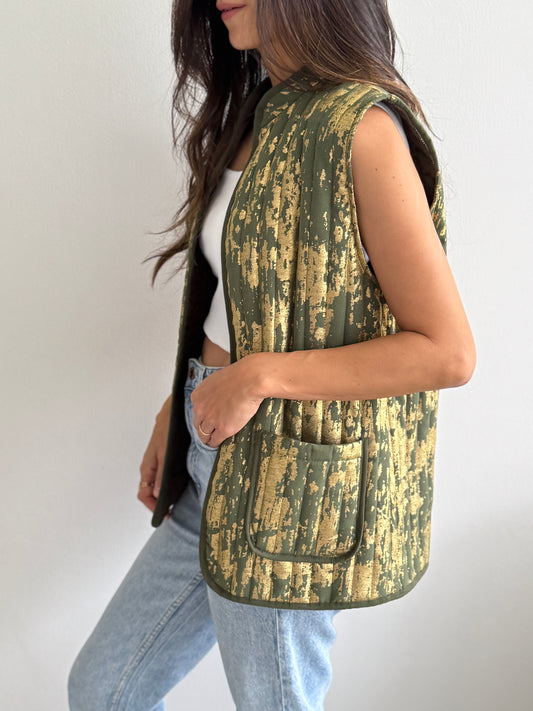 Foil Olive Vest
