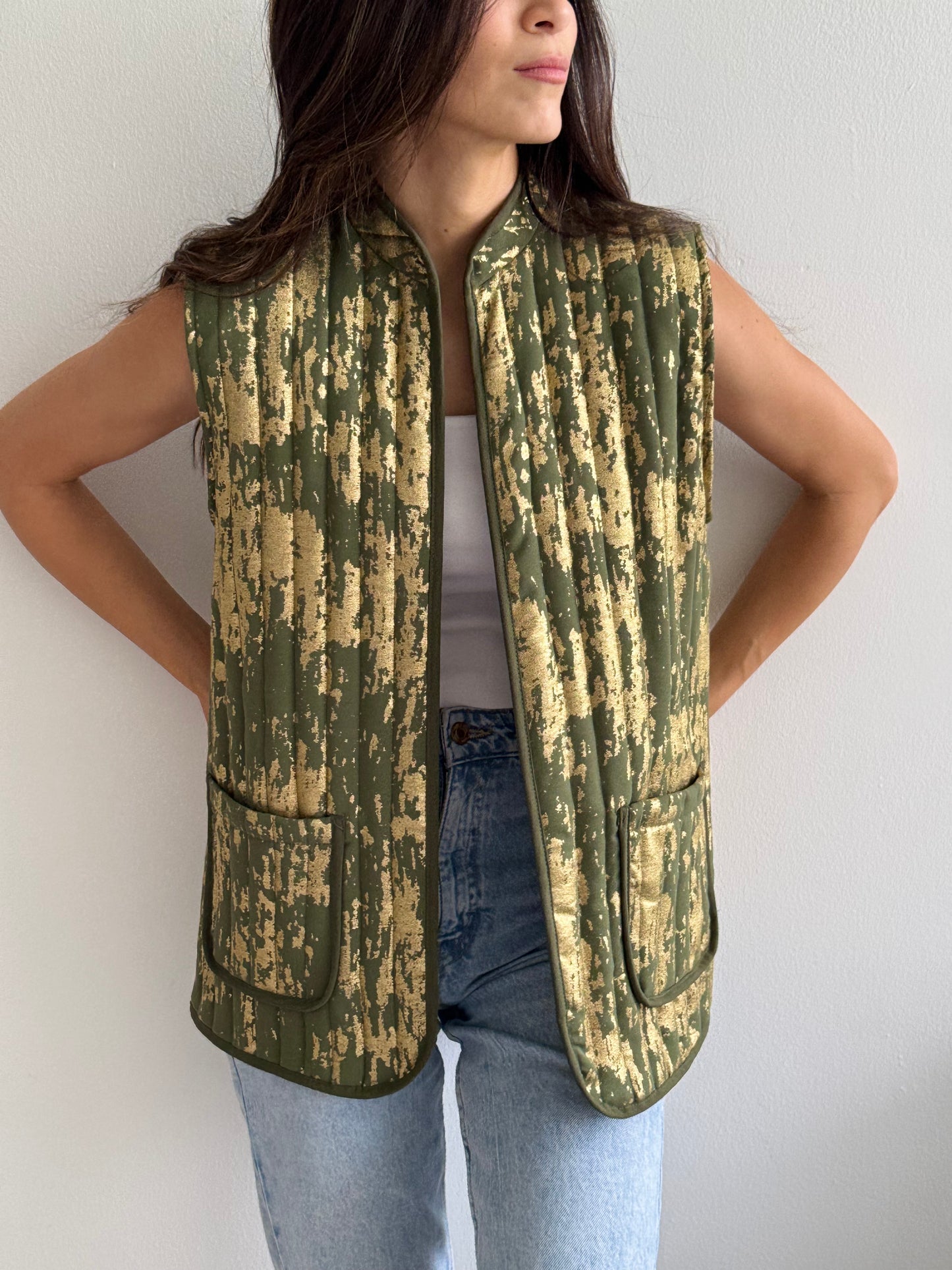 Foil Olive Vest