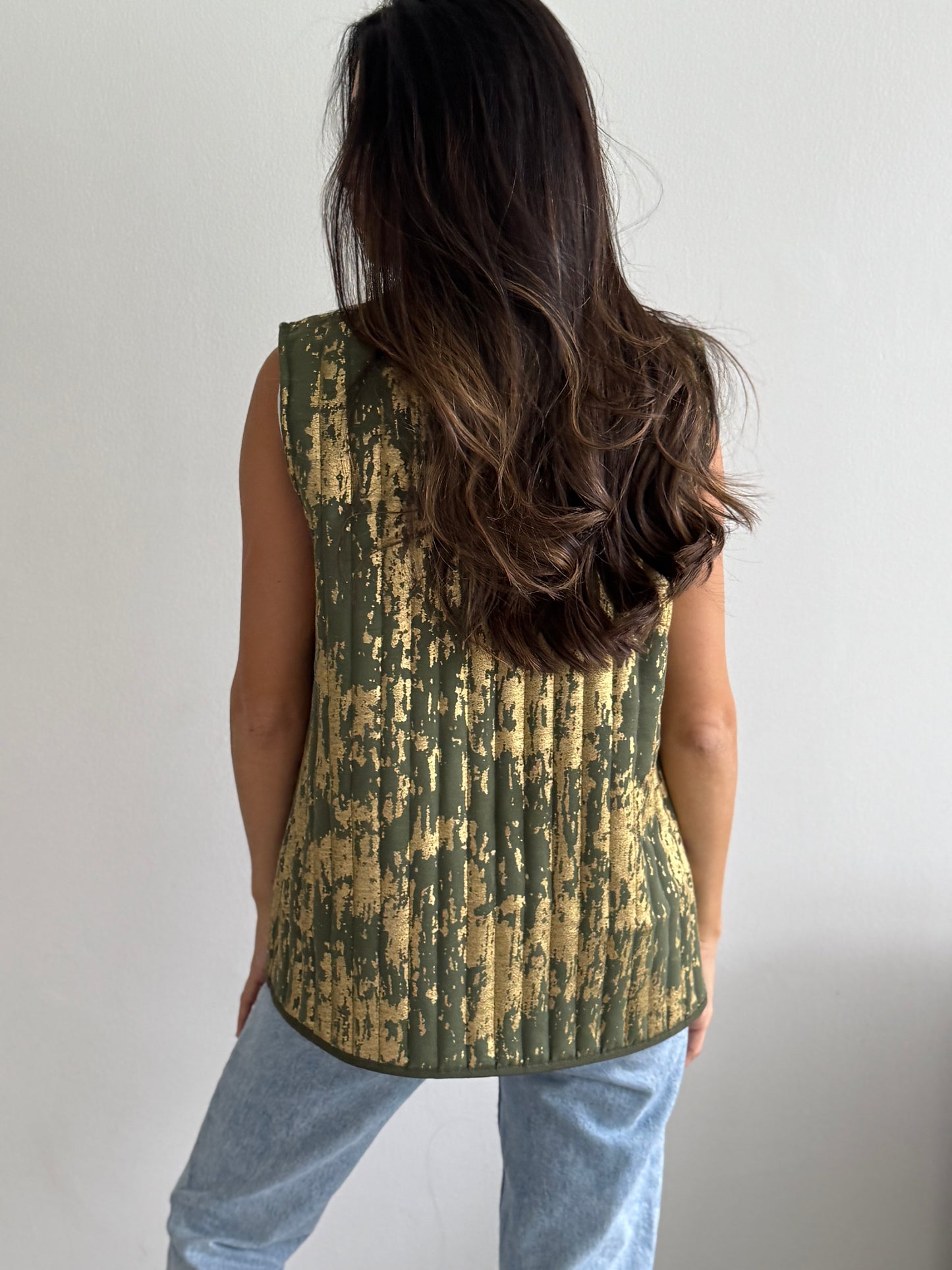 Foil Olive Vest