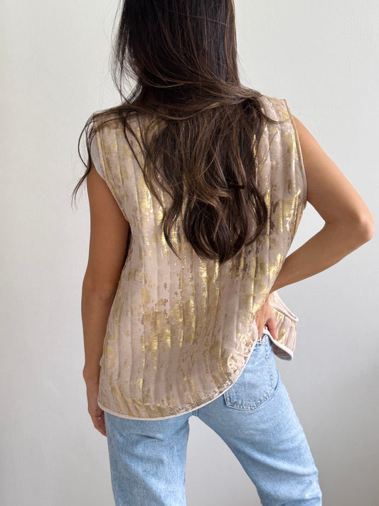 Foil Beige Vest