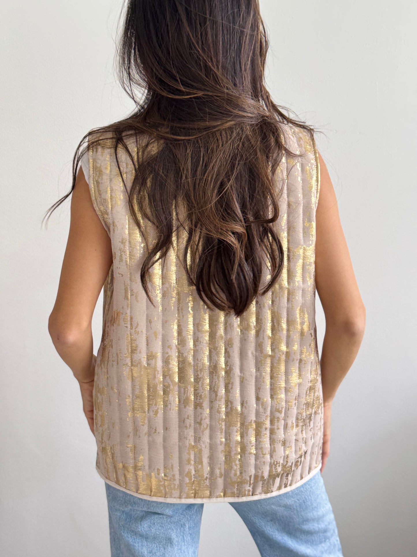 Foil Beige Vest