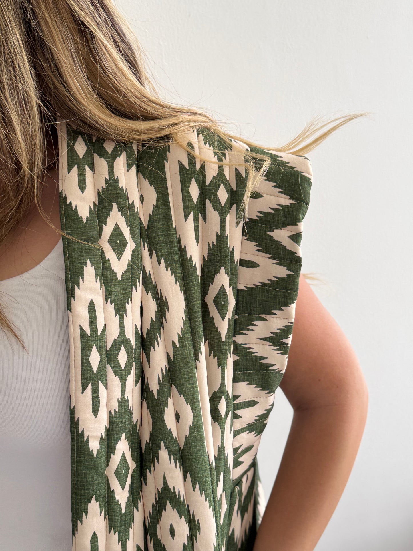Oversized Patterned Vest