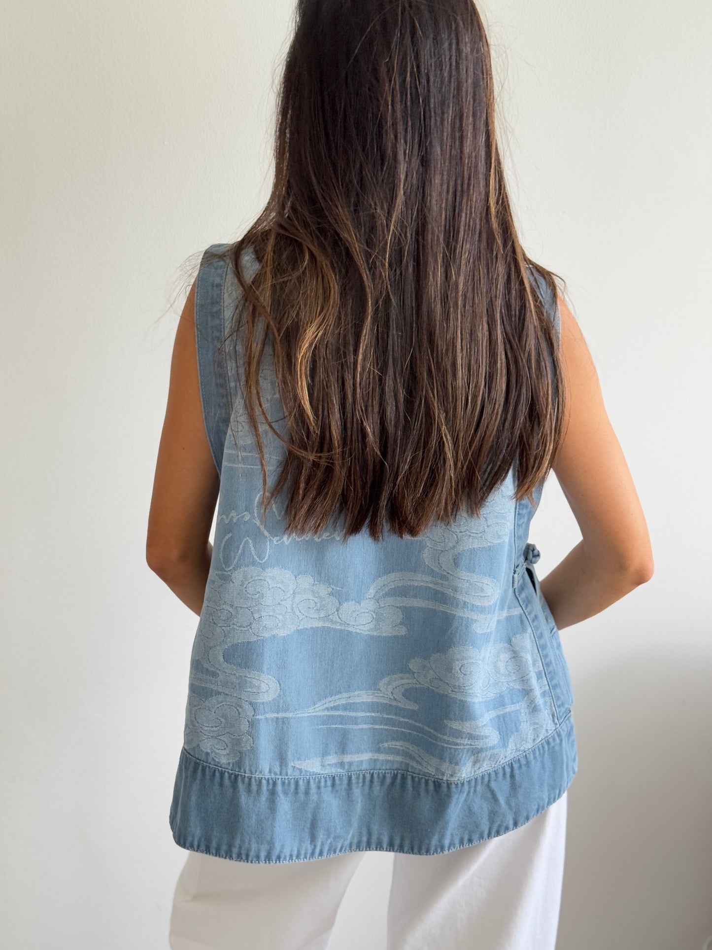 Jacquard Denim Vest