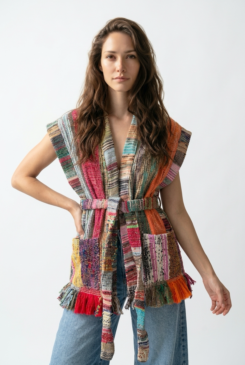 Patchwork Handwoven Vest
