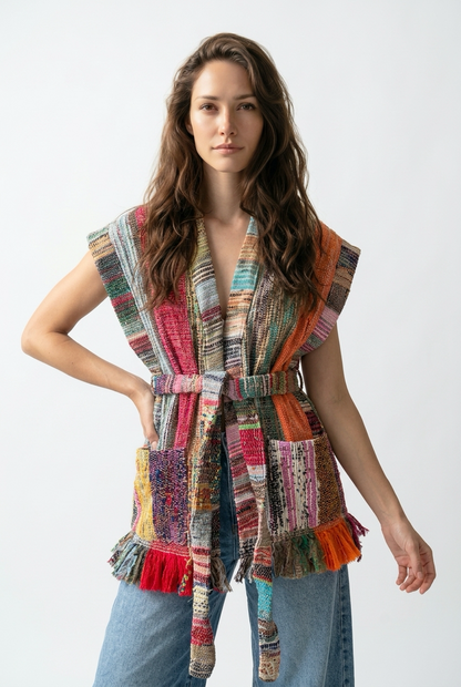 Patchwork Handwoven Vest