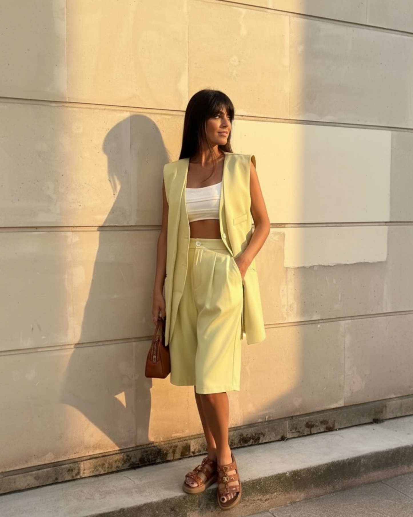 Tailored Lime Bermuda Set