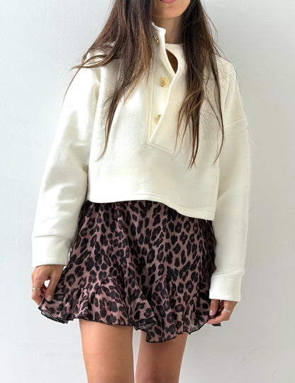 Leopard Ruffled Skirt