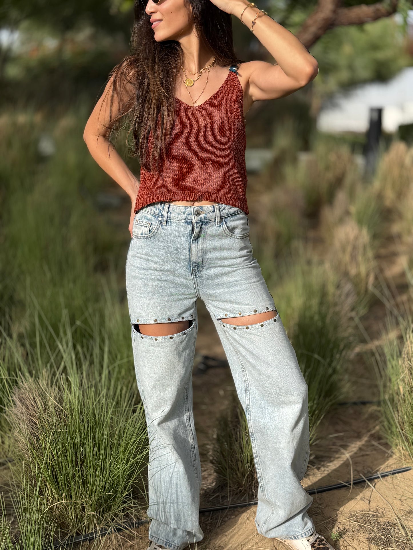 Peekaboo Studded Jeans