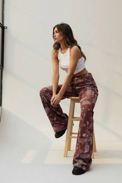 Bandana Print Denim