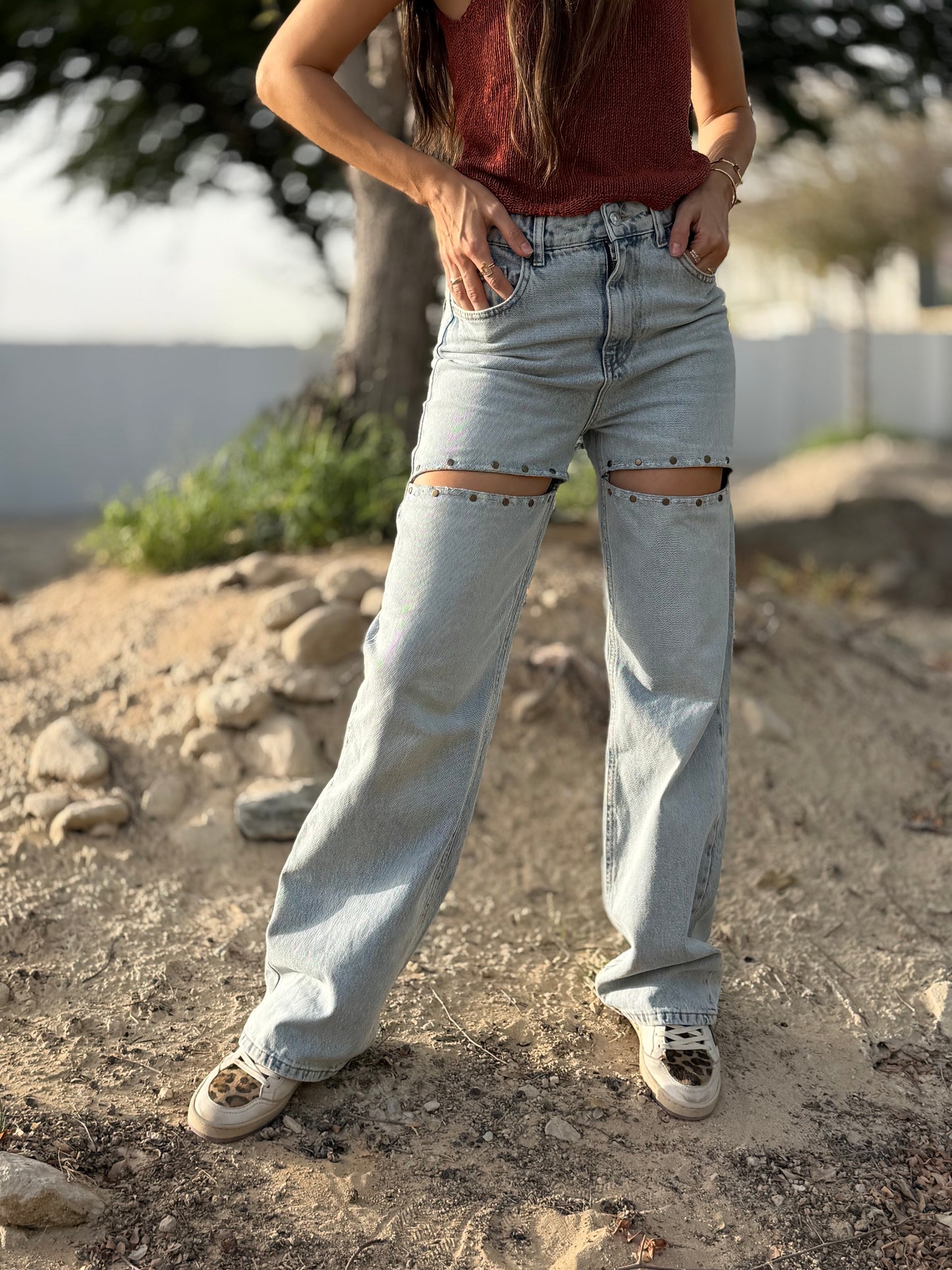 Peekaboo Studded Jeans