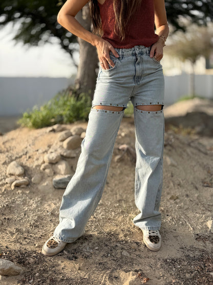 Peekaboo Studded Jeans