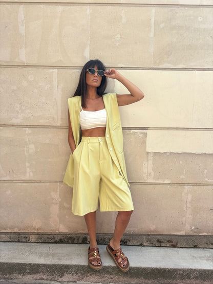 Tailored Lime Bermuda Set