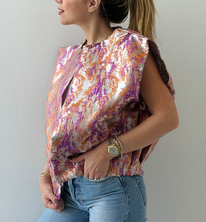 Jacquard Sleeveless Vest