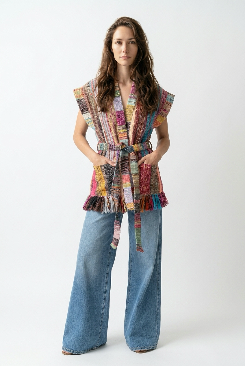 Patchwork Handwoven Vest