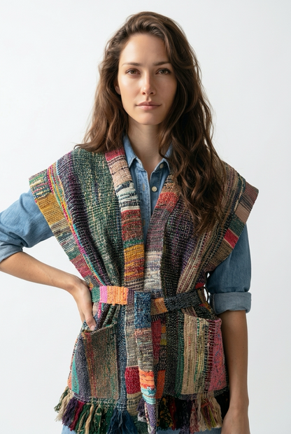 Patchwork Handwoven Vest
