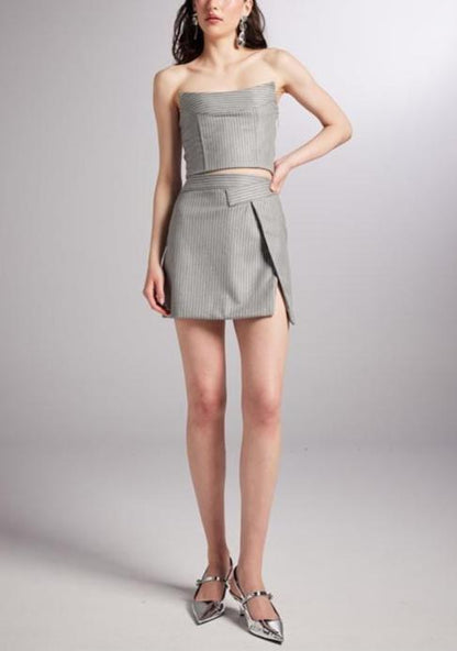 Shimmering Striped Two-Piece Set