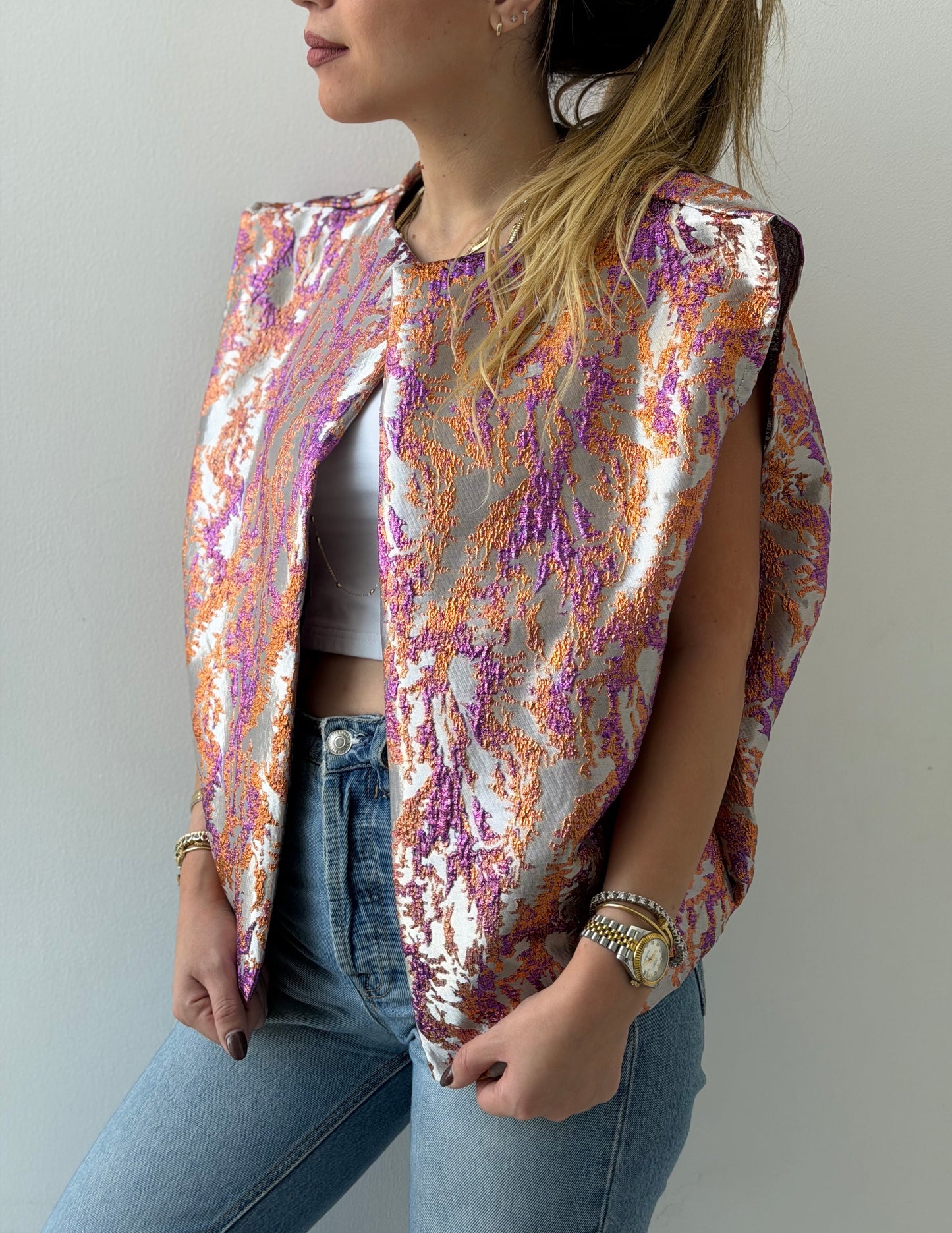 Jacquard Sleeveless Vest