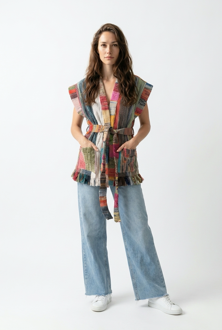 Patchwork Handwoven Vest
