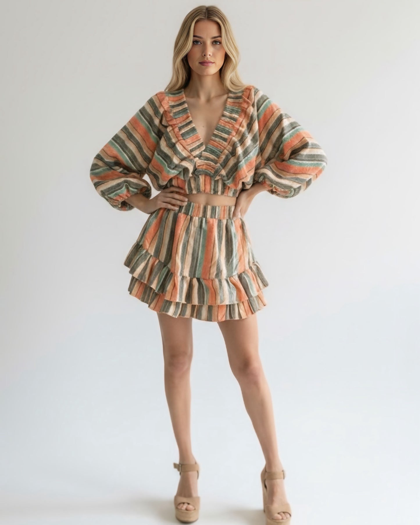 Balloon  Striped Set