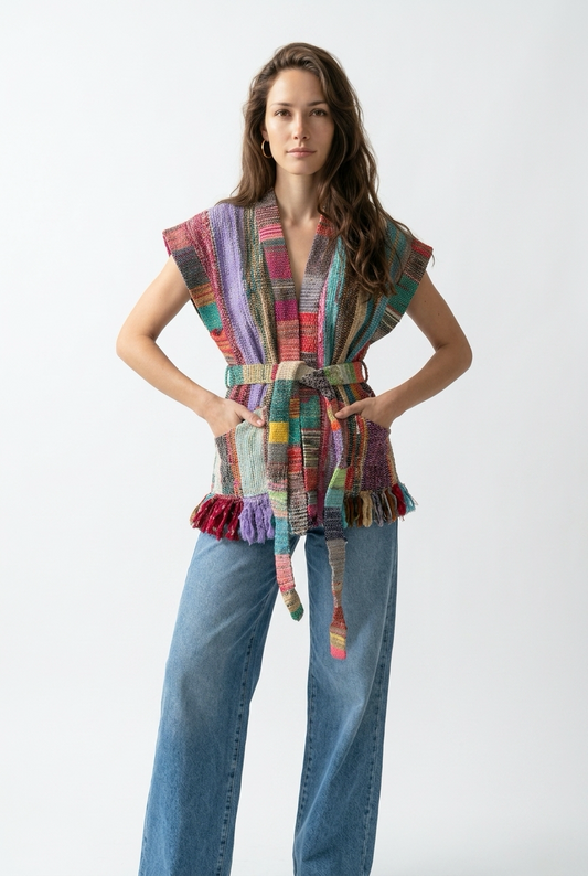 Patchwork Handwoven Vest