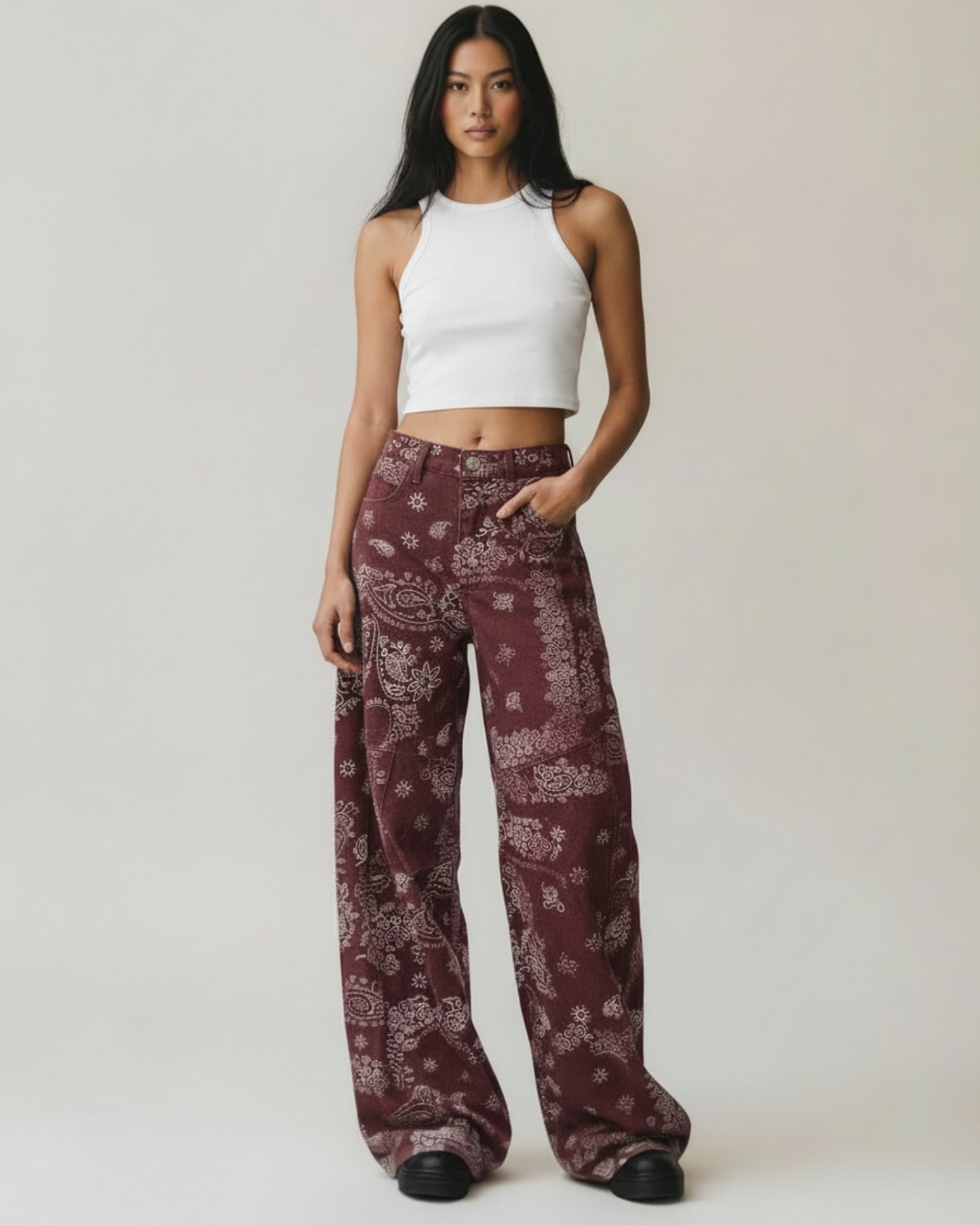 Bandana Print Denim