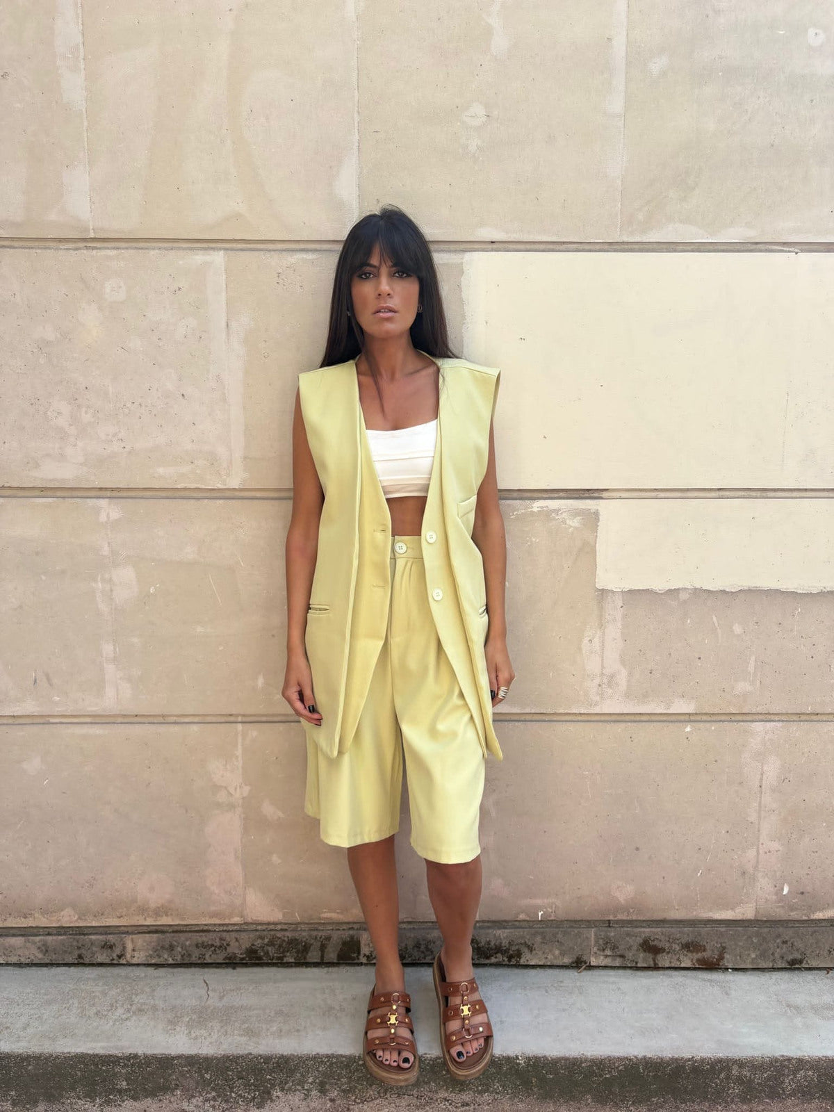 Tailored Lime Bermuda Set