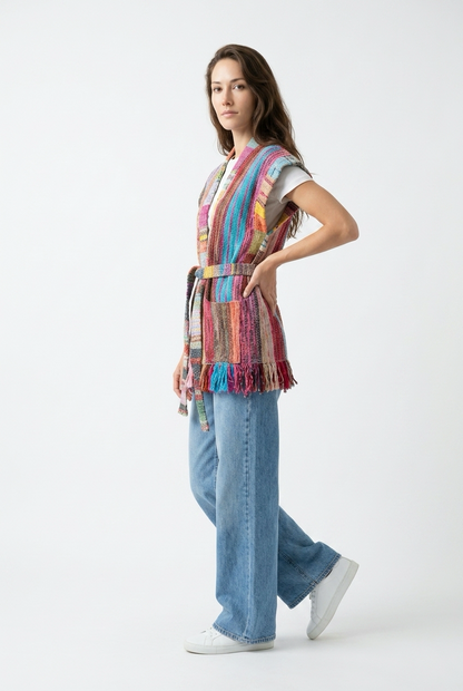 Patchwork Handwoven Vest