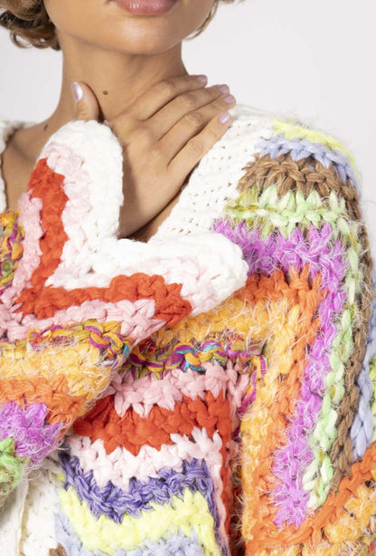 Multicolor Crochet Cardigan