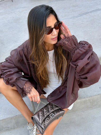 Brown Lace Jacket