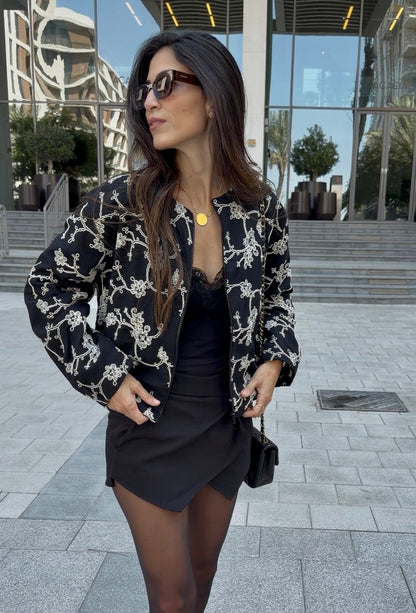 Embroidered Bomber Jacket