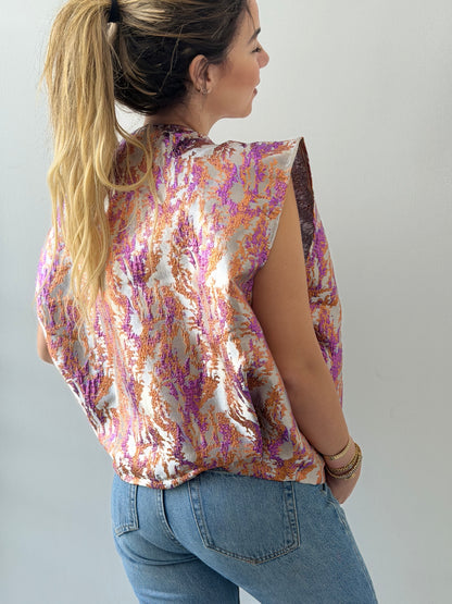 Jacquard Sleeveless Vest