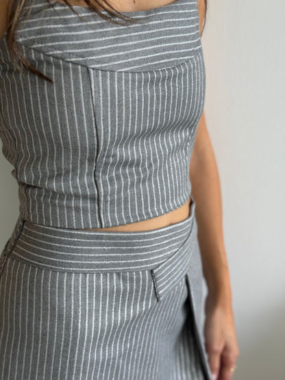 Shimmering Striped Two-Piece Set