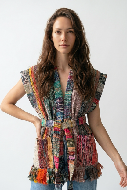 Patchwork Handwoven Vest