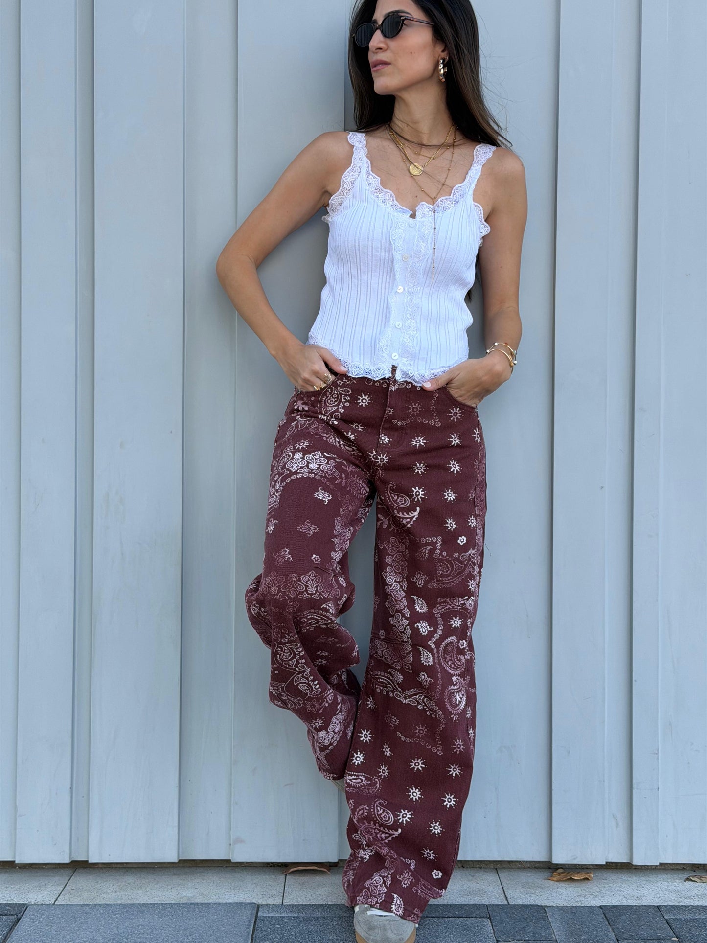 Bandana Print Denim