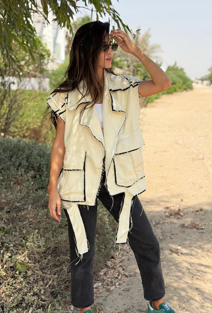 Frayed Edge Cargo Vest