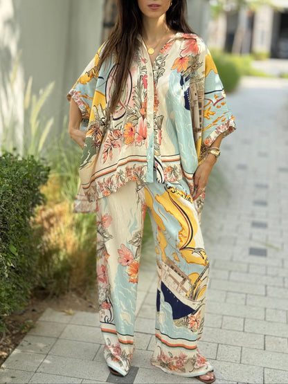 Nautical Print Two-Piece Set